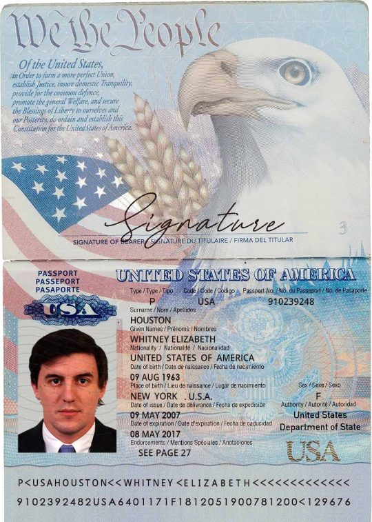 Fake USA Passport Template psd
