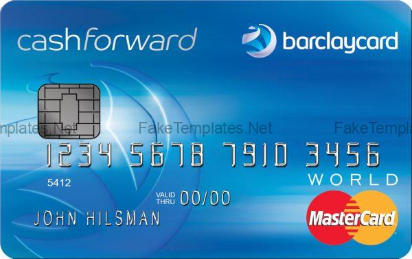 Barclaycard Master Card Template