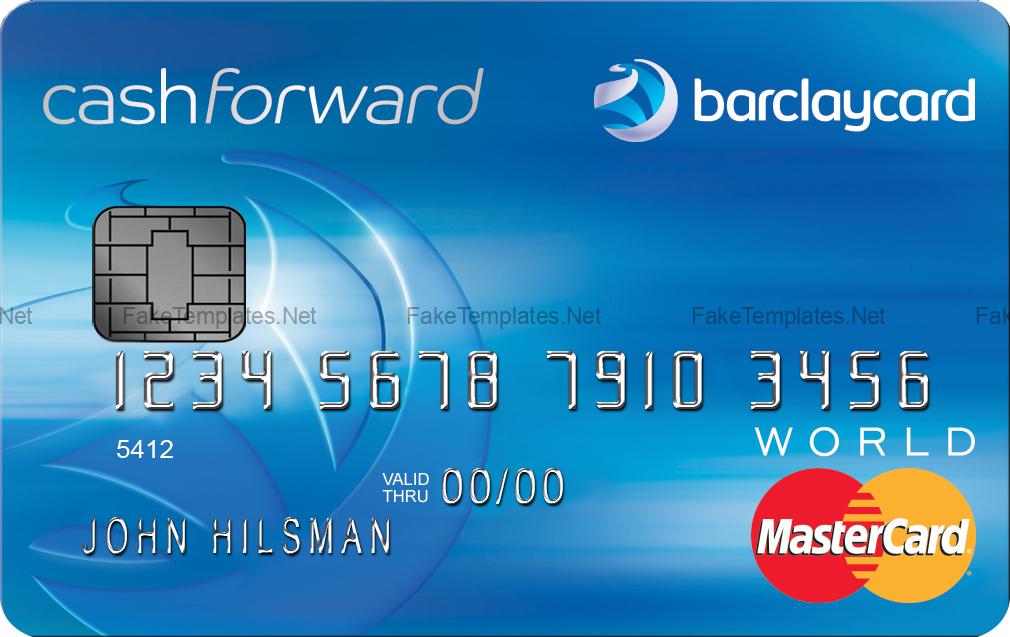 Barclaycard Master Card Template