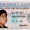 Resident Alien Card Template PSD