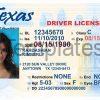Texas Driver License Template