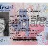 Texas Driver License Template